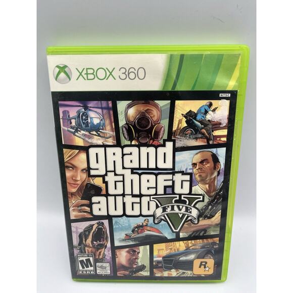 Grand Theft Auto V (Microsoft Xbox 360, 2013) With Manual - Tested - Picture 1 of 7